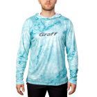 UPF 50 UV álló kapucnis felső tengerkék színben