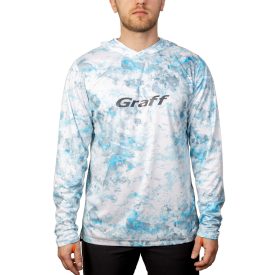 UPF 50 UV álló kapucnis felső felhőkék színben