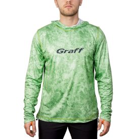 UPF 50 UV álló kapucnis felső páfrányzöld színben