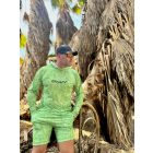 UPF 50 UV álló kapucnis felső páfrányzöld színben