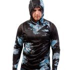 Graff Kapucnis hosszú ujjú UPF 50 964 CL-A - M - Fekete/Kék (M)